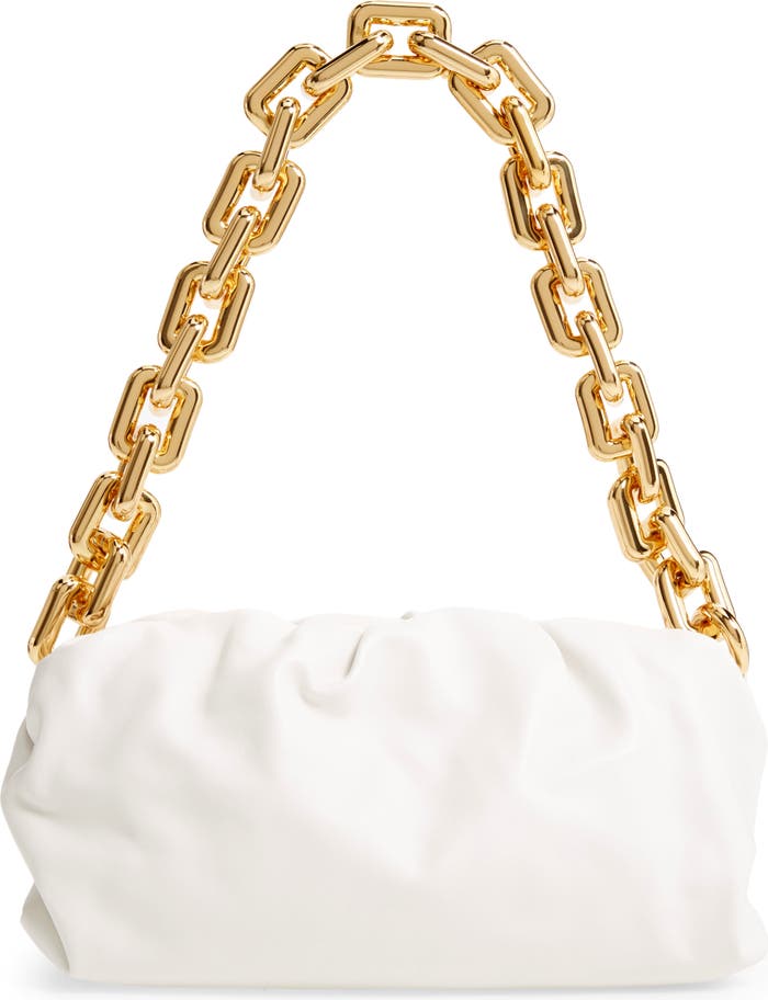 BOTTEGA VENETA Women's Chain Pouch Leather Shoulder Bag