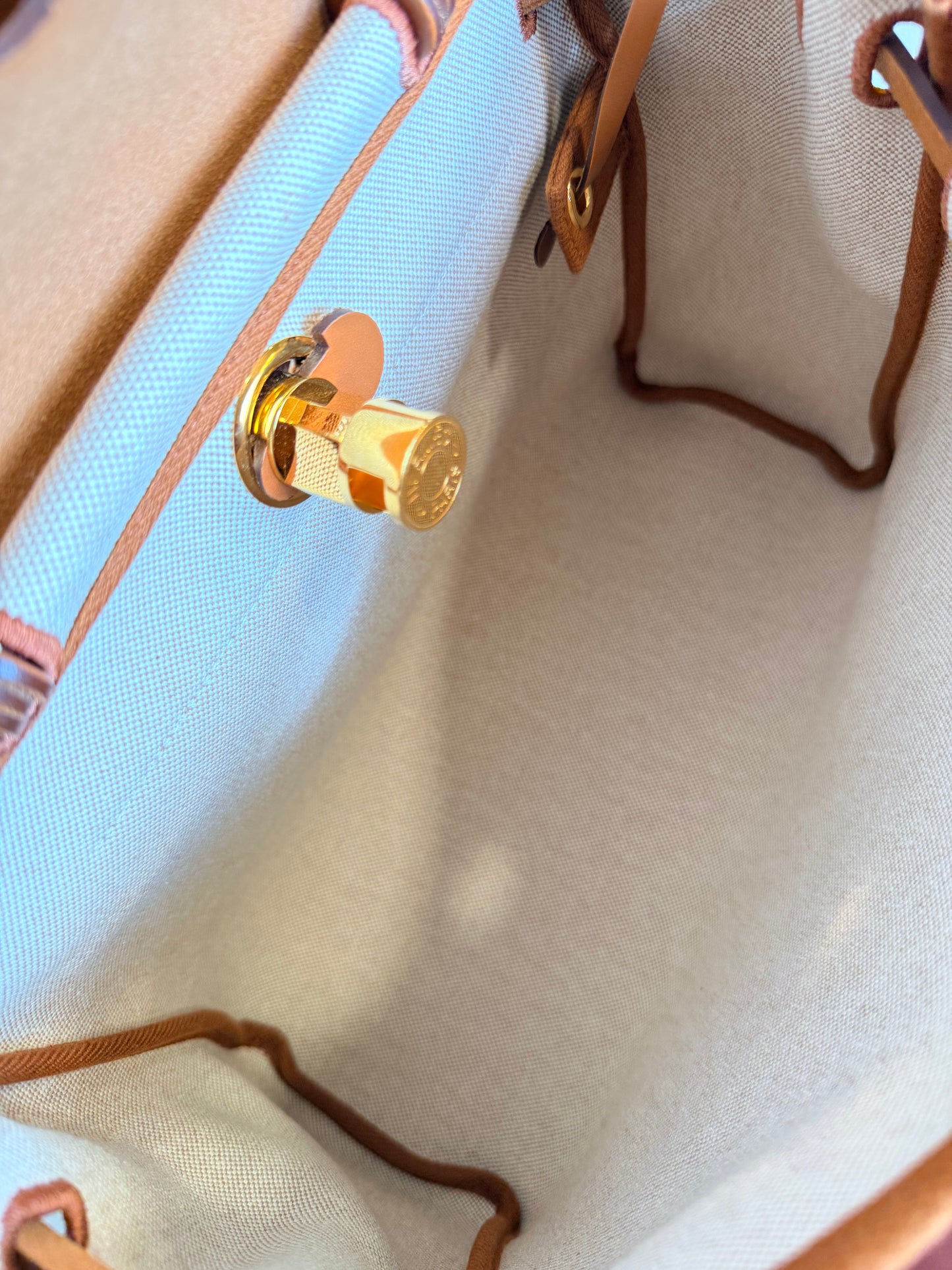 Hermès Herbag 31 Canvas & Leather Bag | Gold Hardware | U Stamp 2022 | Crossbody