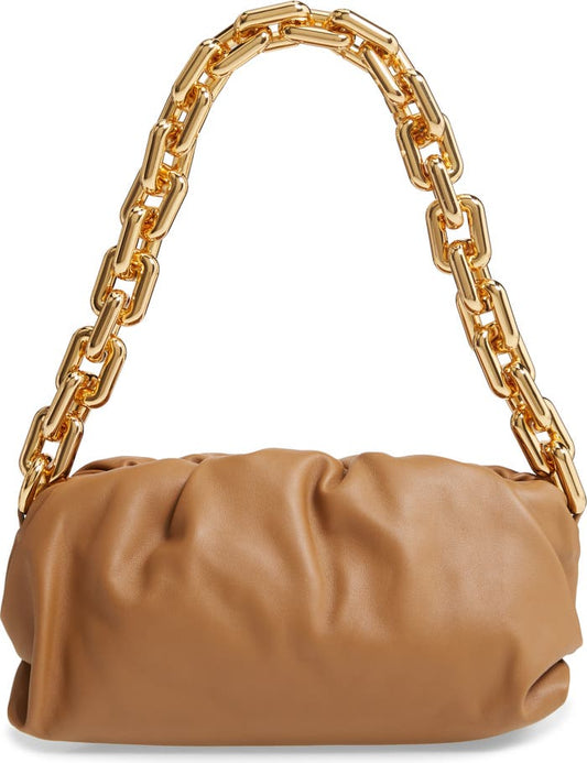 BOTTEGA VENETA Women's Chain Pouch Leather Shoulder Bag